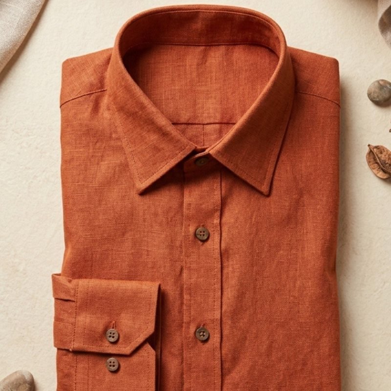Linen Mandarin Collar